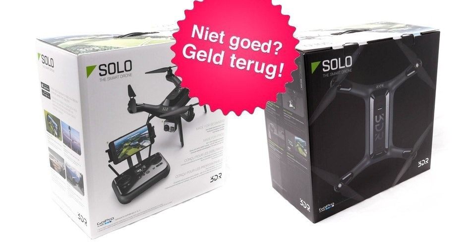 niet goed geld terug garantie drone 3dr robotics solo smartdrone quadcopter