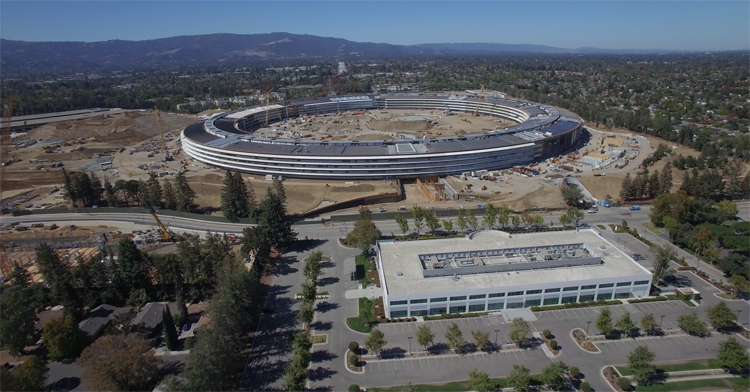 Voortgang bouw Apple Campus 2 (oktober 2016)