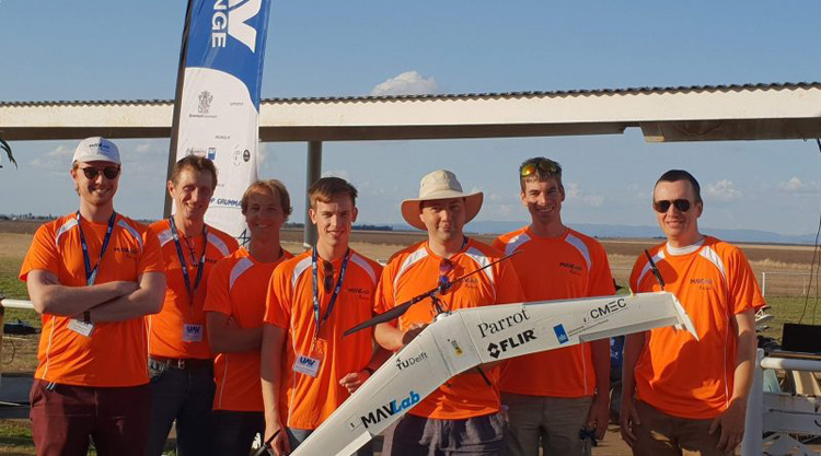 Geen gouden plak voor TU-Delft drone tijdens UAV Medical Express Challenge 2018